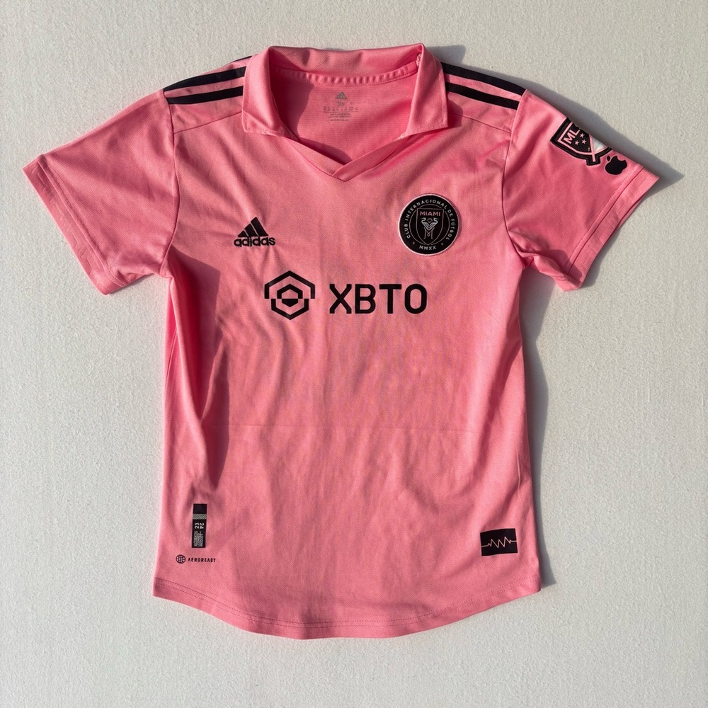 Messi Inter Miami Jersey 22/23 Home Soccer Shirt JE9701 Adidas Youth Size Large